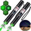 2-Pack Green Laser Pointer, Ideal for Presentations, Office Meetings, Classroom Instruction, and Conferences—Visible Green Beam, Long Battery Life