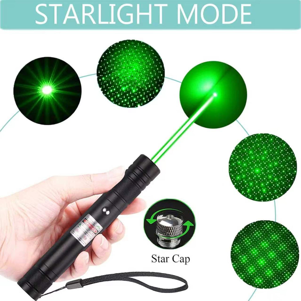 Green Laser Pointer Long-Range Laser Pointer High Power-Rechargeable Laser Pointer for Hiking, Presentations & Outdoor Use